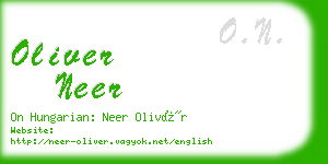 oliver neer business card